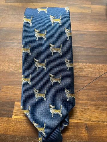 Chipp navy chihuahua silk - chihuahua, tie
